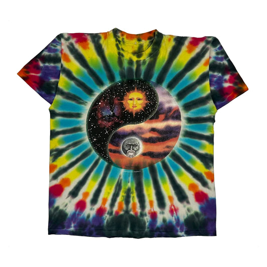 Sun And Moon Grateful Dead Tie Dye 1995 Tammy Schatz Single Stitch T-Shirt - XL Multicoloured Cotton