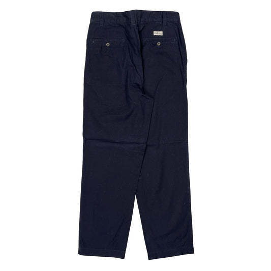 Vintage Polo By Ralph Lauren Trousers - 36W 31L Navy Cotton