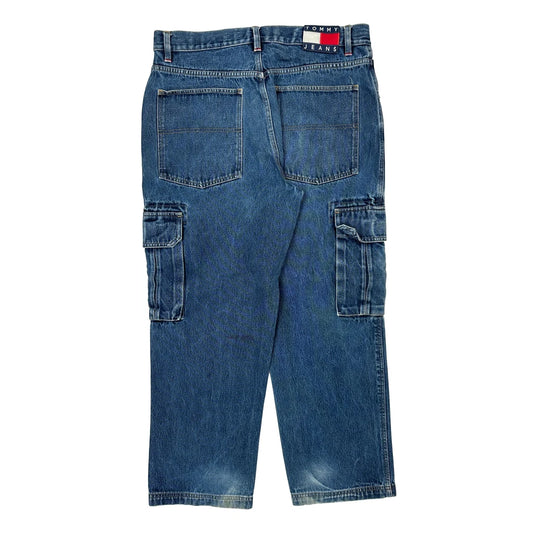 Tommy Jeans Cargo Trousers - 36W 30L Blue Denim