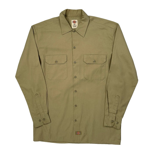 Dickies Shirt - Medium Khaki Polyester Blend