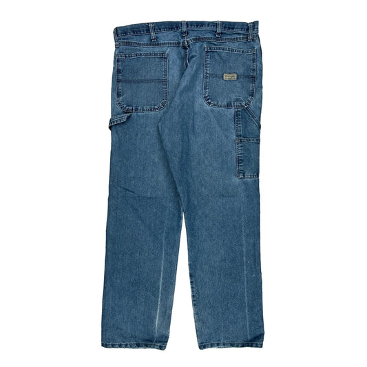 Wrangler Carpenter Jeans - 35W 32L Blue Cotton Blend
