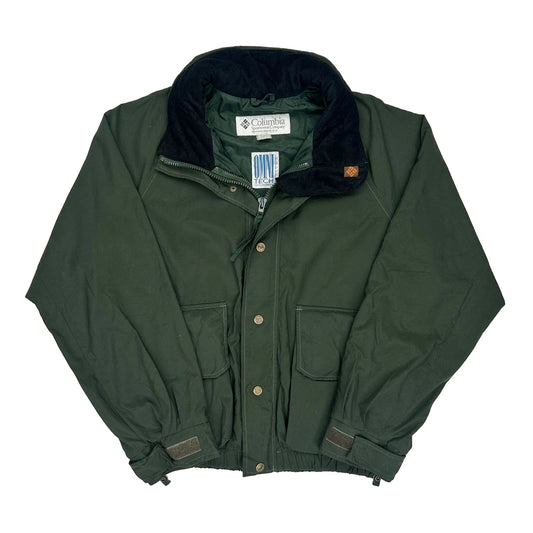 Vintage Columbia Jacket - Large Green Polyester