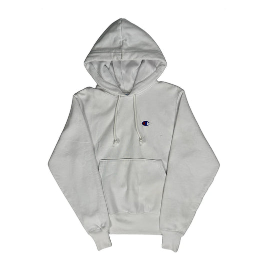 Reverse Weave Champion Hoodie - Small White Cotton Blend