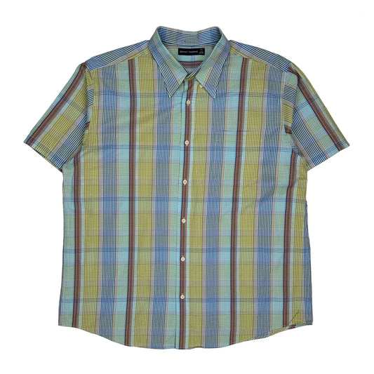 Grant Thomas Checked Short Sleeve Shirt - 2XL Multicoloured Cotton
