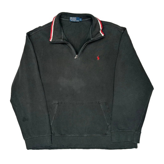 Polo By Ralph Lauren 1/4 Zip - XL Black Cotton