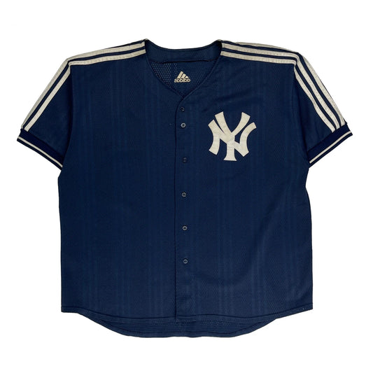 New York Yankees Adidas Jersey - 2XL Blue Polyester