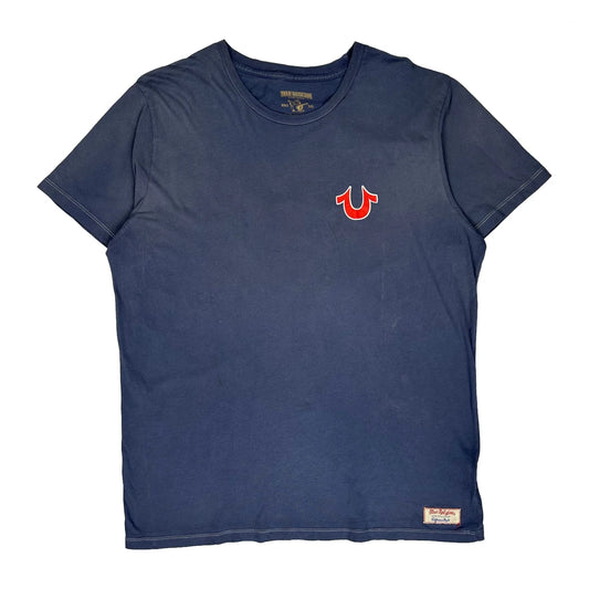 True Religion Graphic T-Shirt - XL Navy Cotton