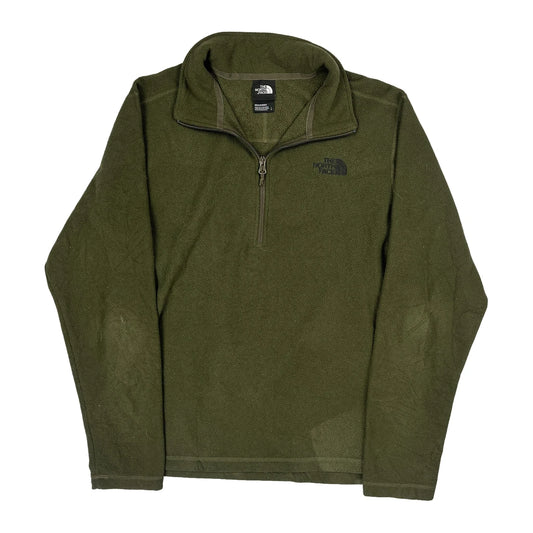 The North Face 1/4 Zip - Large Green Polyester