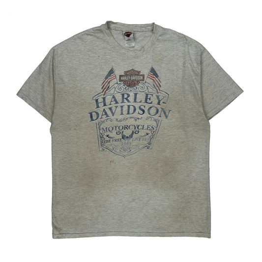 Gettysburg, Pa Harley Davidson Graphic T-Shirt - XL Grey Cotton