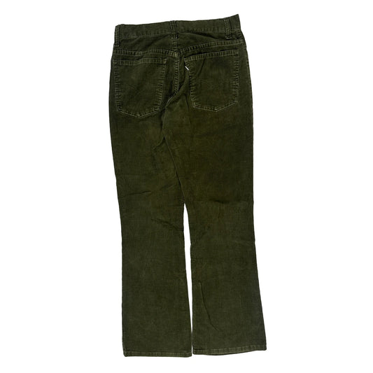 Vintage Unbranded Cord Trousers - 29W 31L Green Corduroy