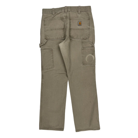 Carhartt Carpenter Trousers - 31W 32L Khaki Cotton