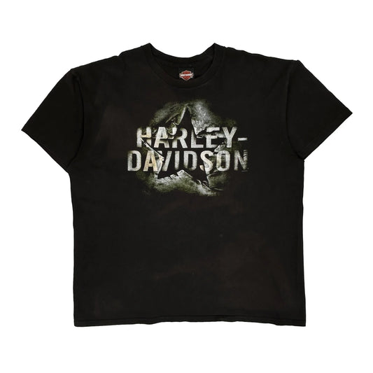 Vintage Tacoma Harley Davidson Graphic T-Shirt - XL Black Cotton