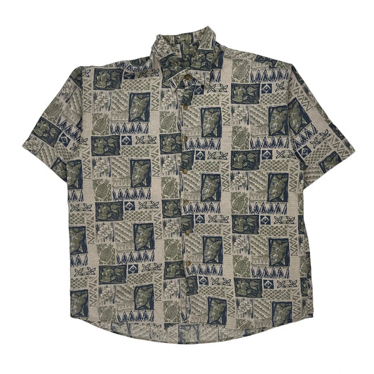 Shaver Lake Hawaiian Shirt - Large Multicoloured Silk