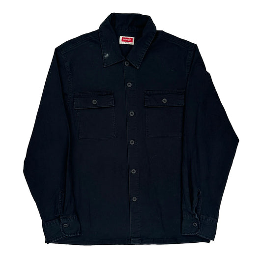 Wrangler Shirt - Medium Black Cotton