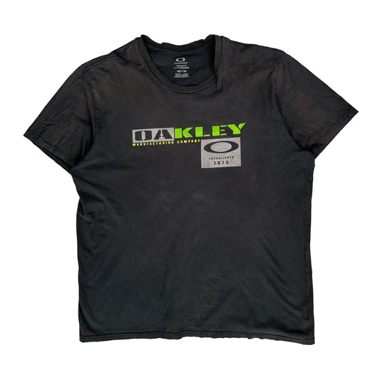 Vintage Manufacturing Company Oakley Graphic T-Shirt - 2XL Black Cotton