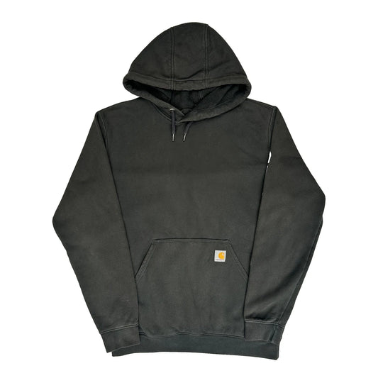 Carhartt Spellout Hoodie - Medium Black Cotton Blend