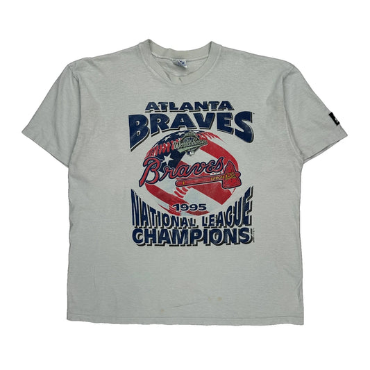 Atlanta Braves Starter Graphic T-Shirt - Large White Cotton