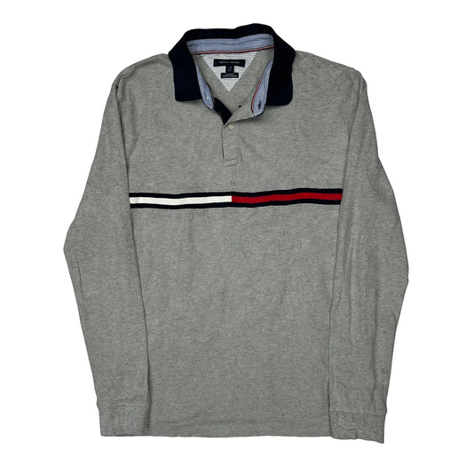 Tommy Hilfiger Polo Shirt - Large Grey Cotton
