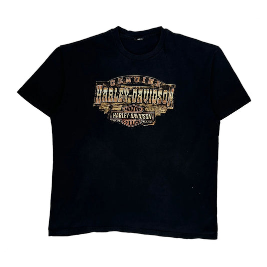 San Antonio Harley Davidson Graphic T-Shirt - Large Black Cotton