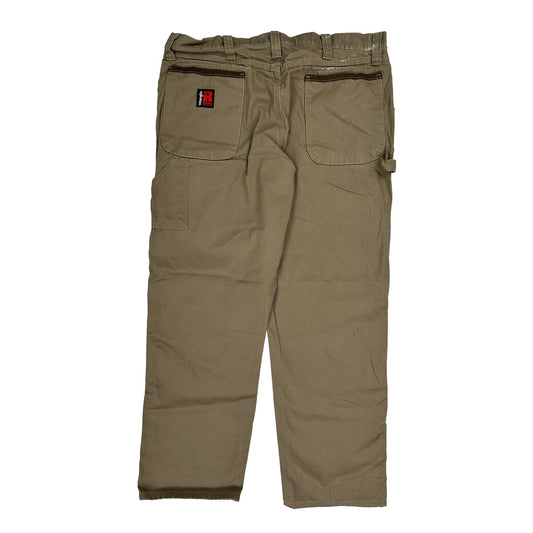 Wrangler Carpenter Trousers - 36W 30L Khaki Cotton
