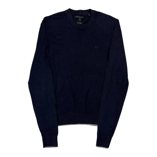 Armani Exchange Jumper - Small Navy Cashmere Blend
