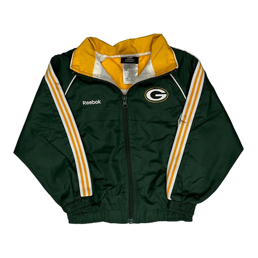 Green Bay Packers, Age 4T Reebok Nfl Track Jacket - XS Green Polyester