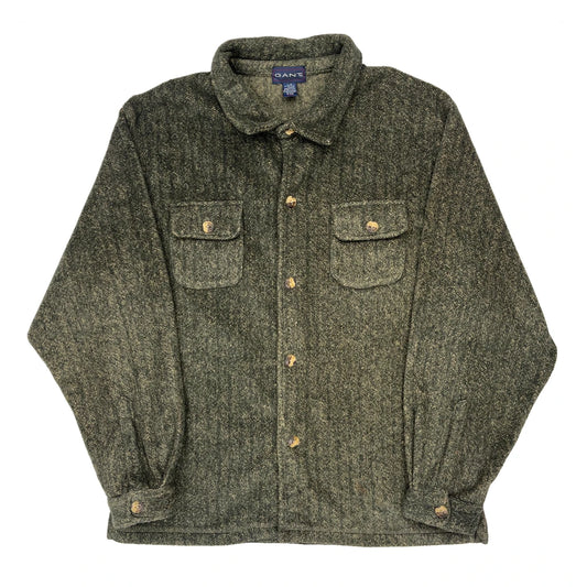 Gant Collared Overshirt - Large Green Polyester