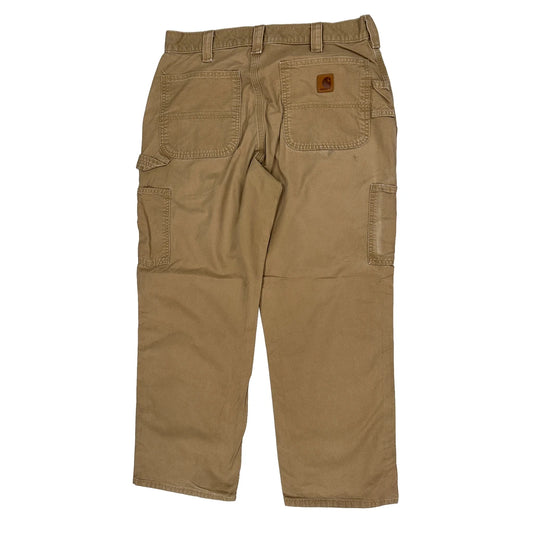 Carhartt Carpenter Trousers - 34W 30L Khaki Cotton