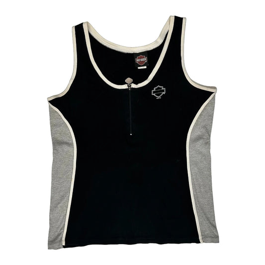 Topeka, Kansas Harley Davidson Vest - XL Black Cotton Blend