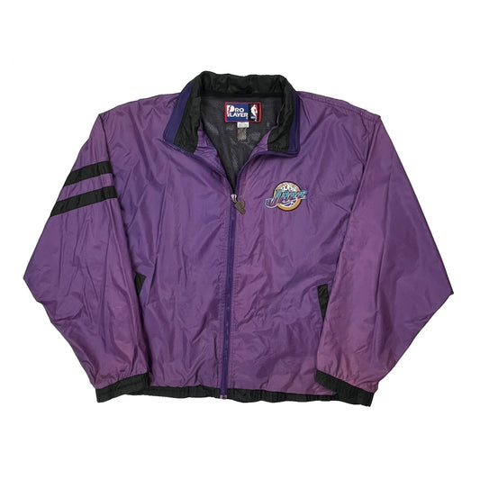 Utah Jazz Pro Player Nba Windbreaker - Large Purple Nylon