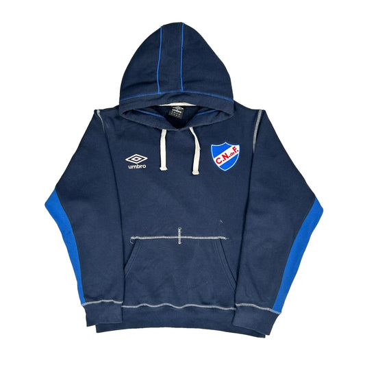 C.N. De F. Umbro Contrast Stitch Hoodie - XL Blue Cotton