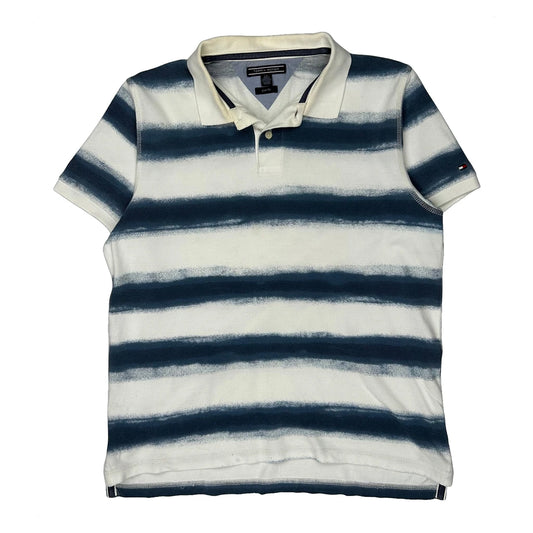 Tommy Hilfiger Slim Fit Polo Shirt - Large Navy Cotton