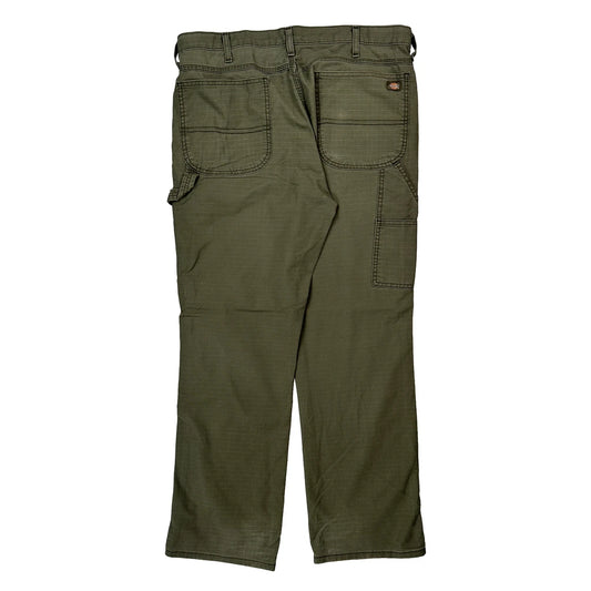 Dickies Cargo Trousers - 34W 32L Green Cotton Blend