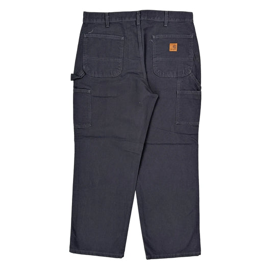 B11 Carhartt Ptb Carpenter Trousers - 36W 30L Black Cotton
