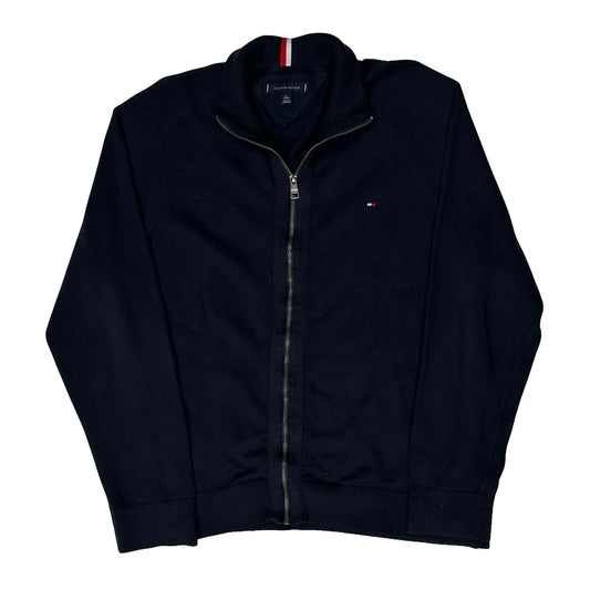 Vintage Tommy Hilfiger Zip Up - XL Navy Knitted