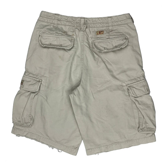Polo Jeans Ralph Lauren 67 Cargo Shorts - 33W 11L Beige Cotton