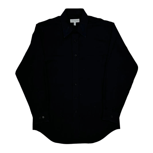 Vintage Yves Saint Laurent Shirt - Medium Black Cotton