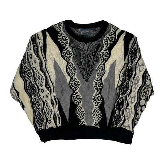 Geocu Jumper - Small Black Merino Wool