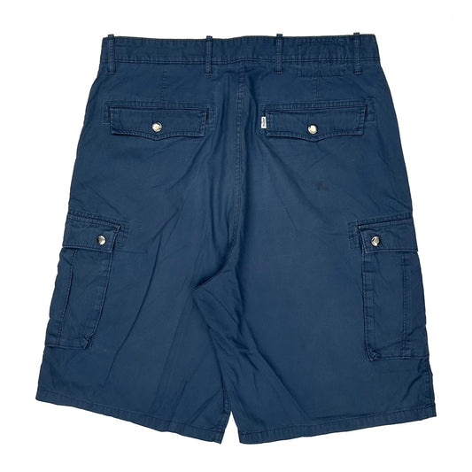 Levis Cargo Shorts - 36W 11L Blue Cotton