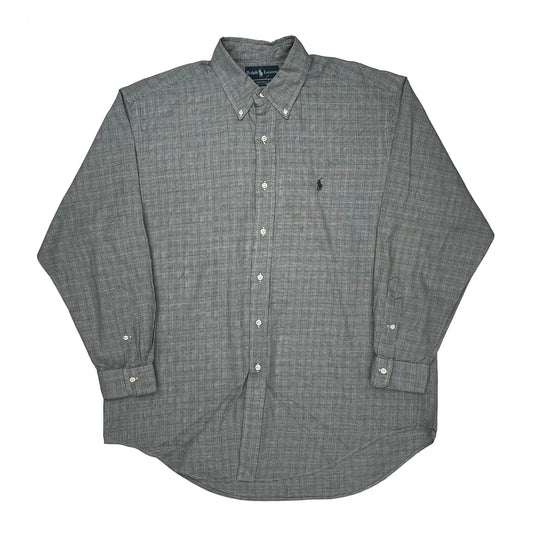 Yarmouth Ralph Lauren Checked Shirt - Large Grey Cotton