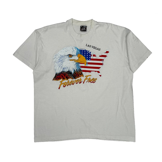 Las Vegas Fruit Of The Loom Single Stitch T-Shirt - XL White Cotton Blend