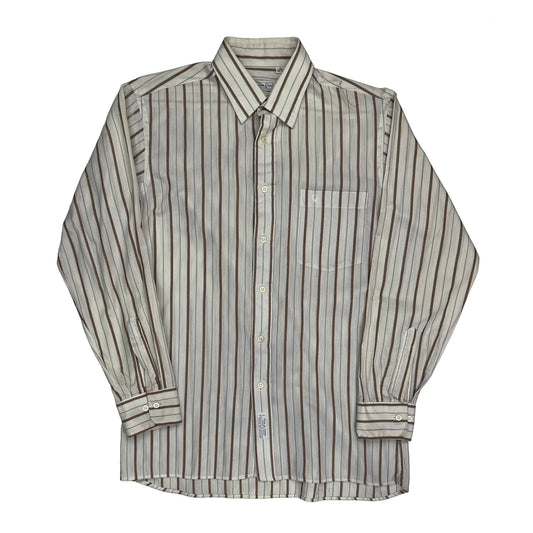 Christian Dior Striped Shirt - Medium Cream Cotton