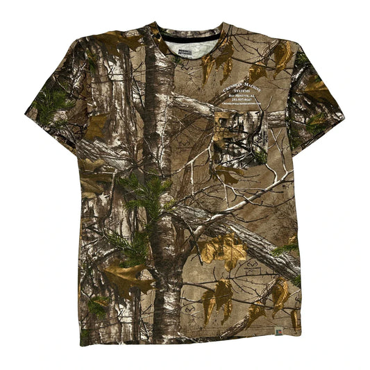 Vintage Unbranded Camo T-Shirt - Large Brown Cotton