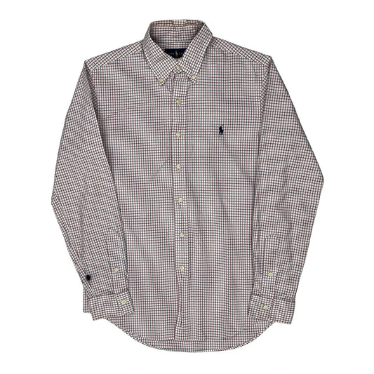 Ralph Lauren Checked Shirt - Small White Cotton