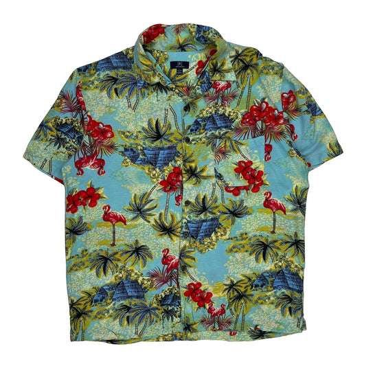 George Floral Hawaiian Shirt - Large Multicoloured Cotton