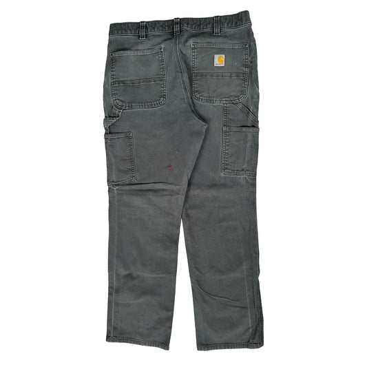 Carhartt Double Knee Carpenter Trousers - 32W 30L Grey Cotton
