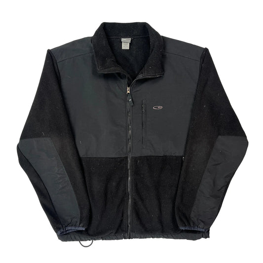 Champion Fleece Jacket - Large Black Polyester