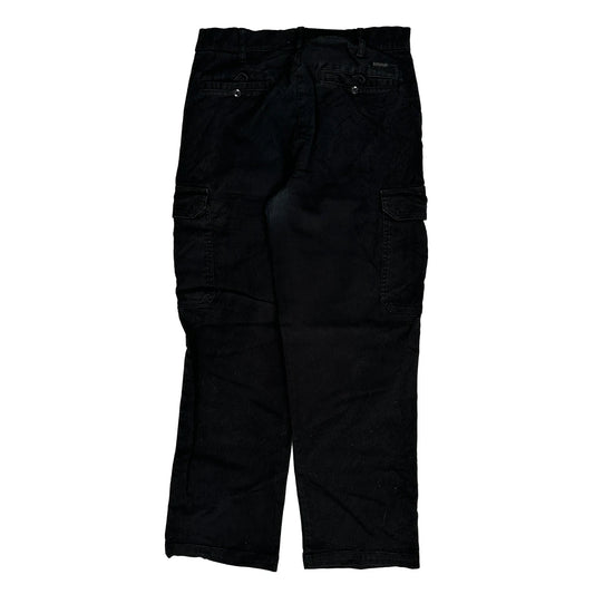 American Eagle Cargo Trousers - 30W 29L Black Cotton