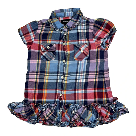 Age 18 Months Ralph Lauren Checked Dress - 3XS Multicoloured Cotton