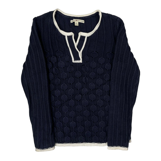 Vintage Tommy Hilfiger Jumper - Medium Navy Cotton